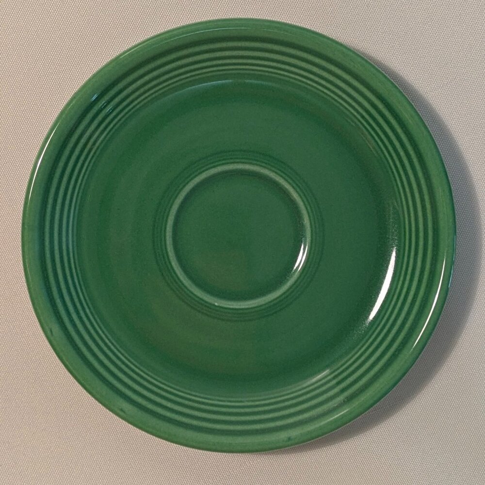 Vintage Fiesta Medium Green Saucer, Homer Laughlin 1936-1959